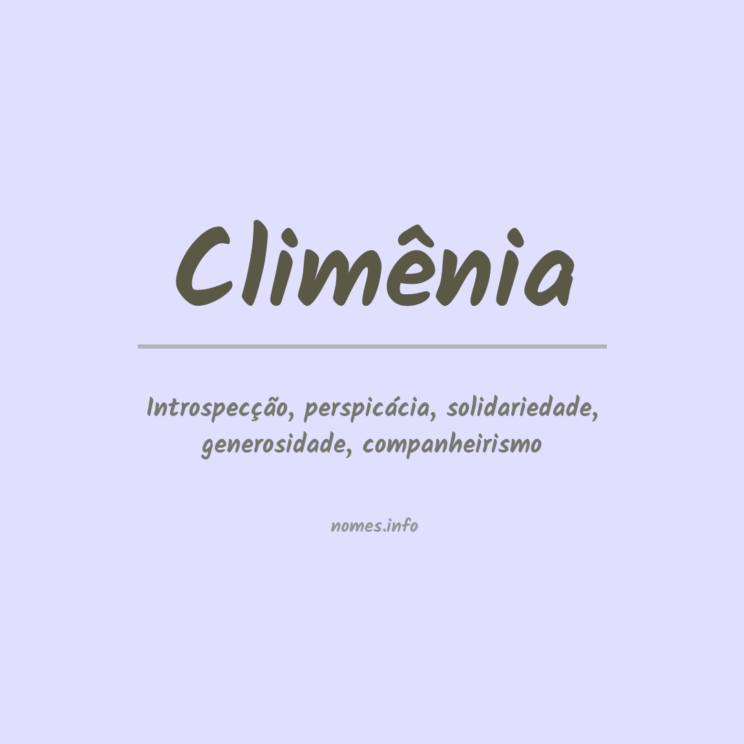 Significado do nome Climênia