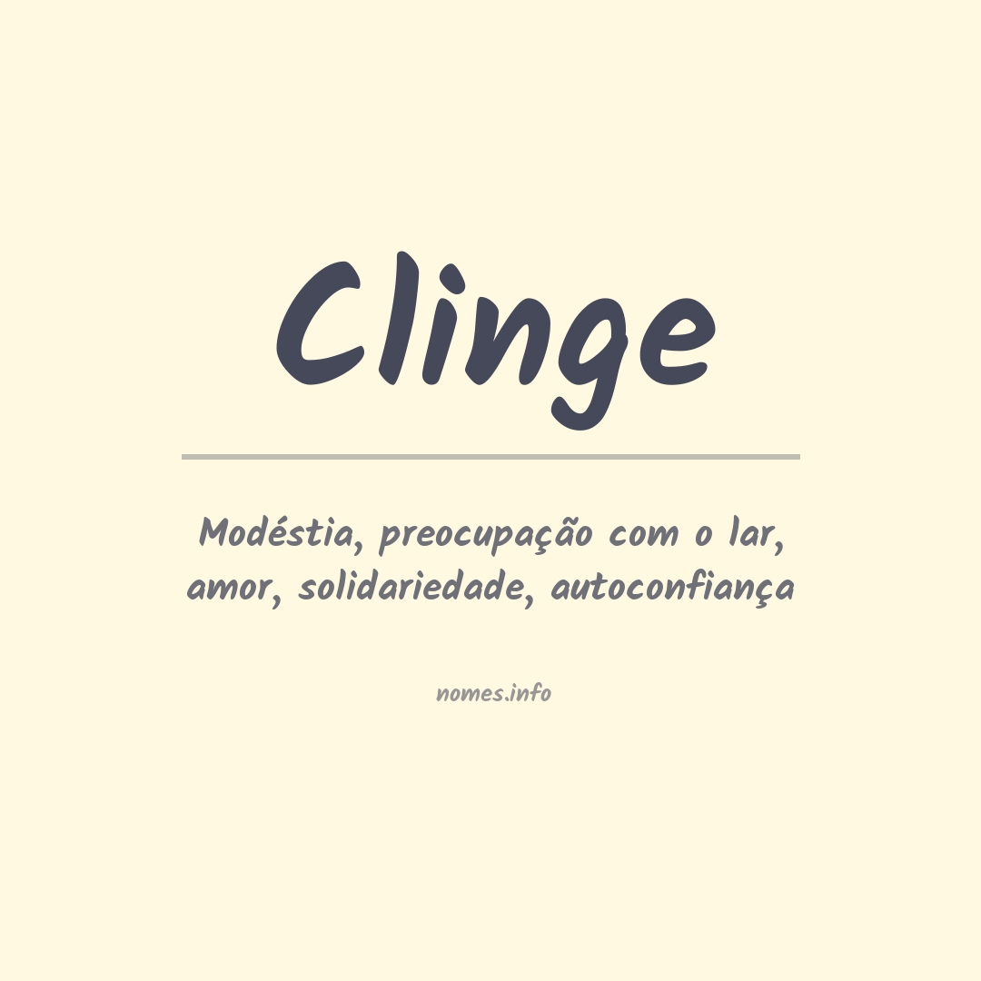 Significado do nome Clinge