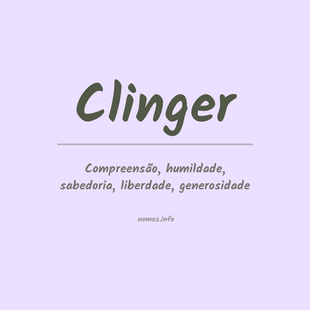 Significado do nome Clinger