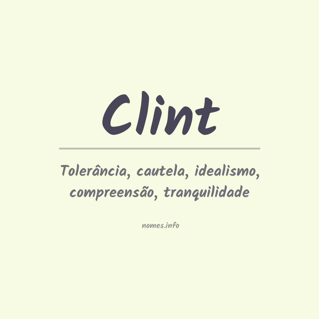 Significado do nome Clint