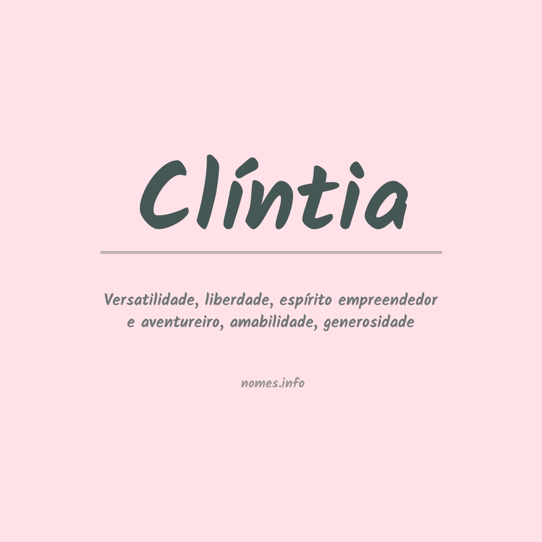 Significado do nome Clíntia