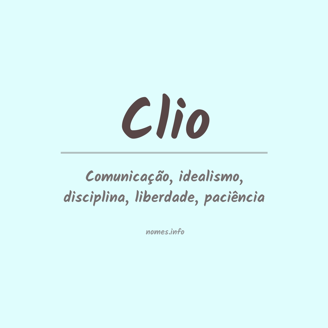 Significado do nome Clio