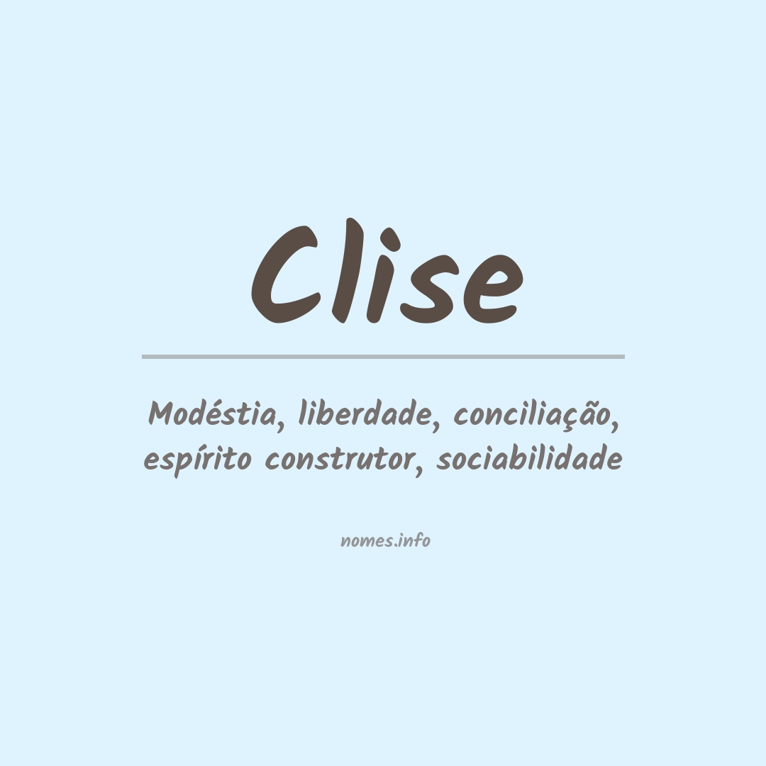 Significado do nome Clise