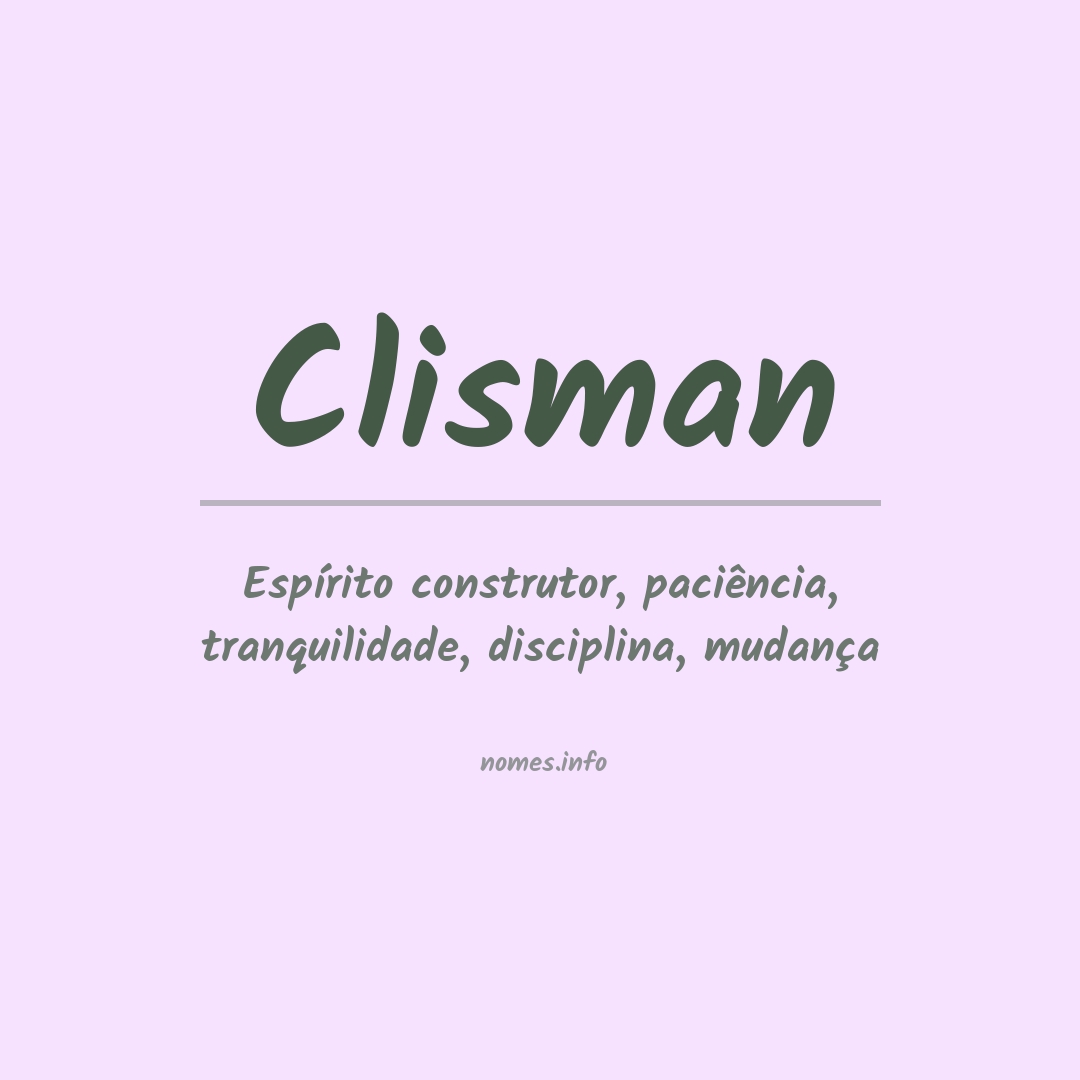 Significado do nome Clisman
