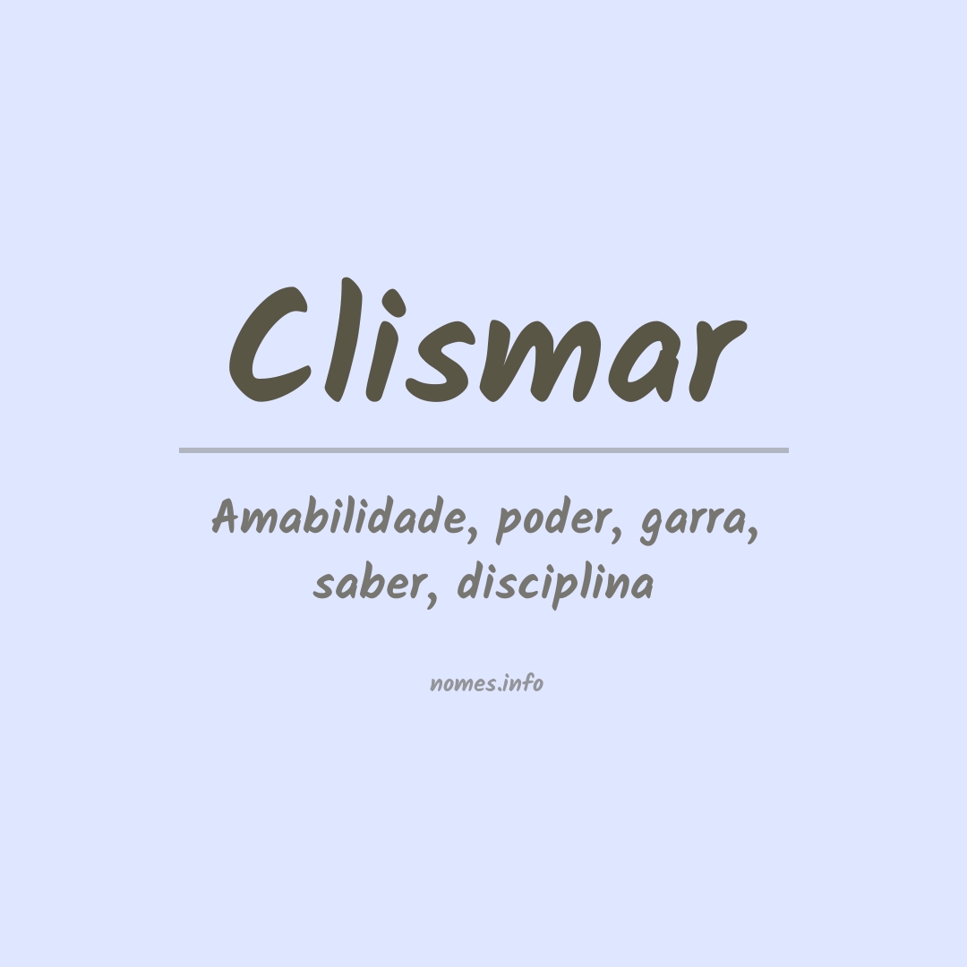 Significado do nome Clismar