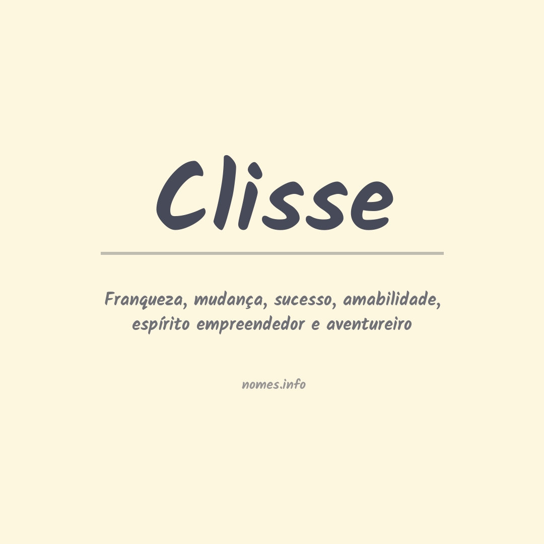 Significado do nome Clisse