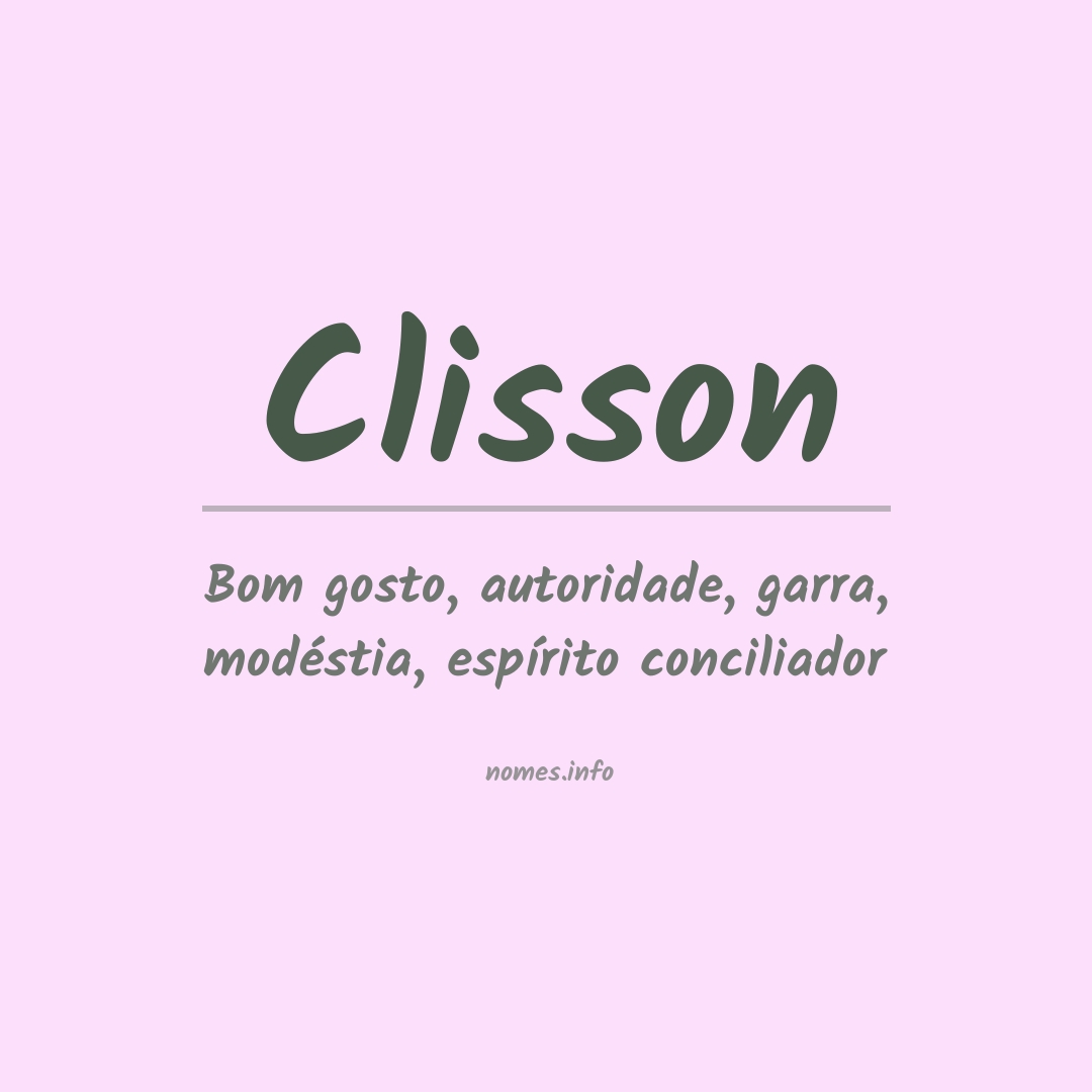 Significado do nome Clisson