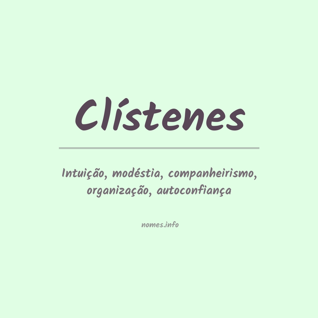 Significado do nome Clístenes