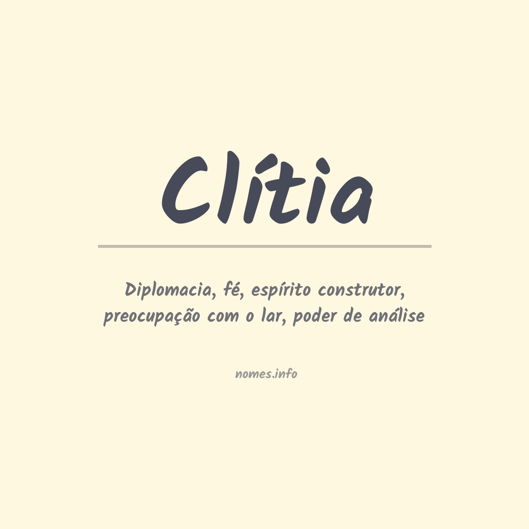 Significado do nome Clítia