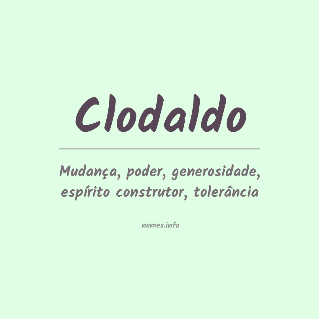 Significado do nome Clodaldo