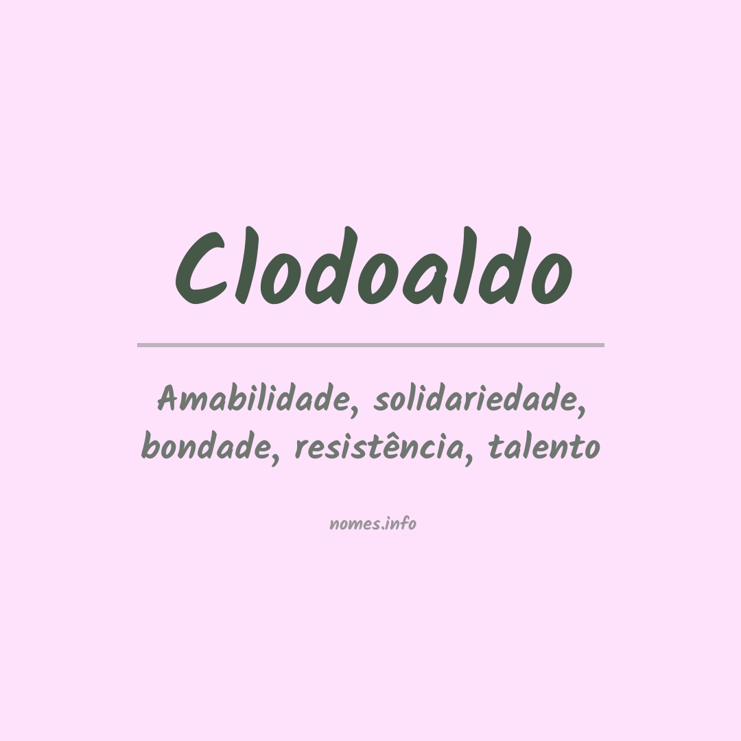 Significado do nome Clodoaldo