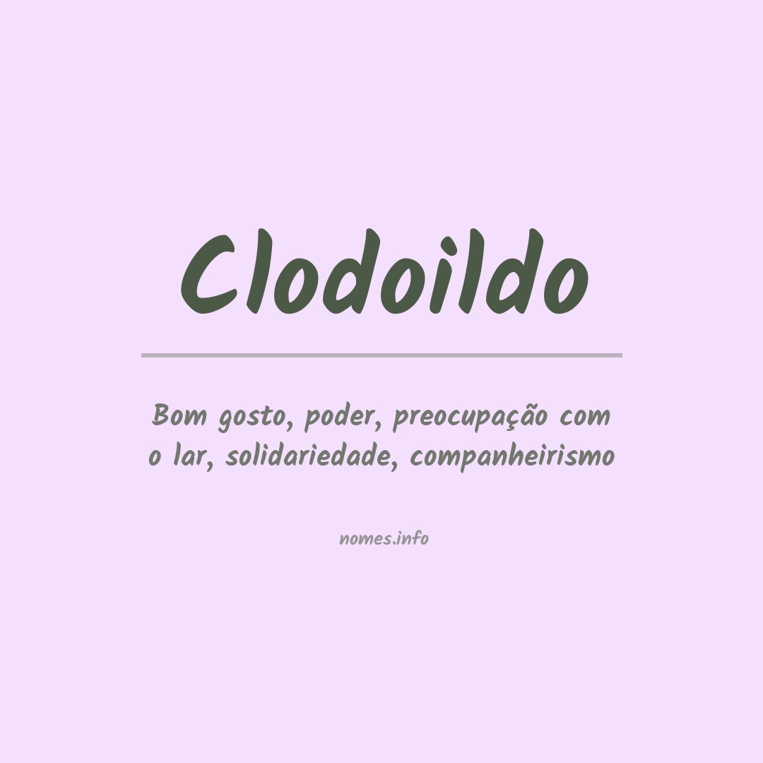 Significado do nome Clodoildo
