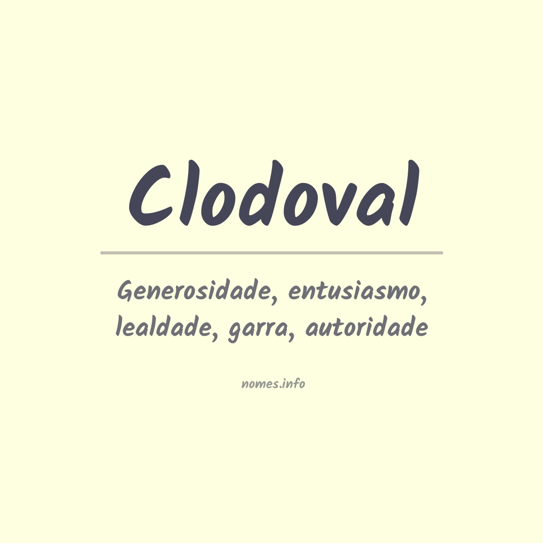 Significado do nome Clodoval