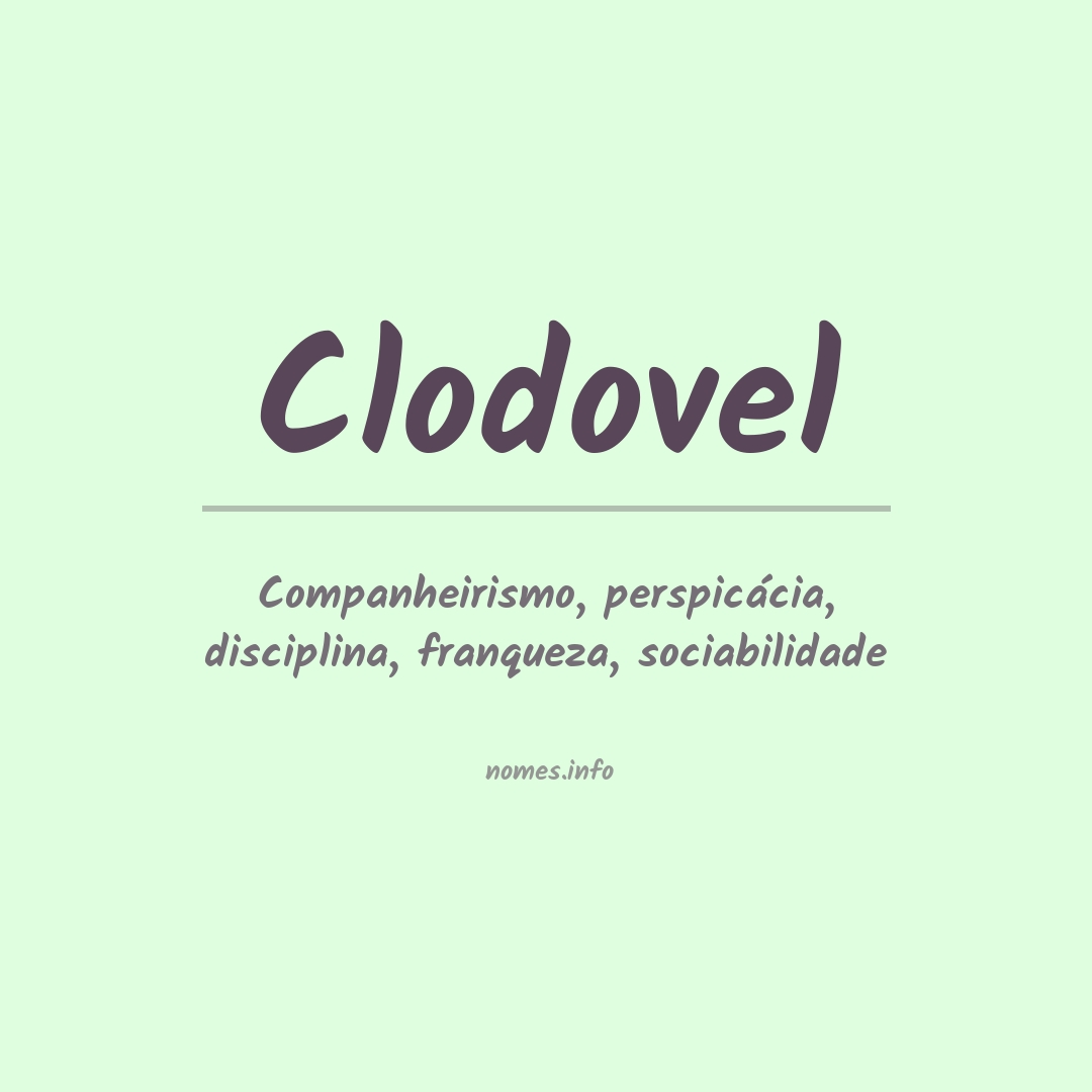 Significado do nome Clodovel
