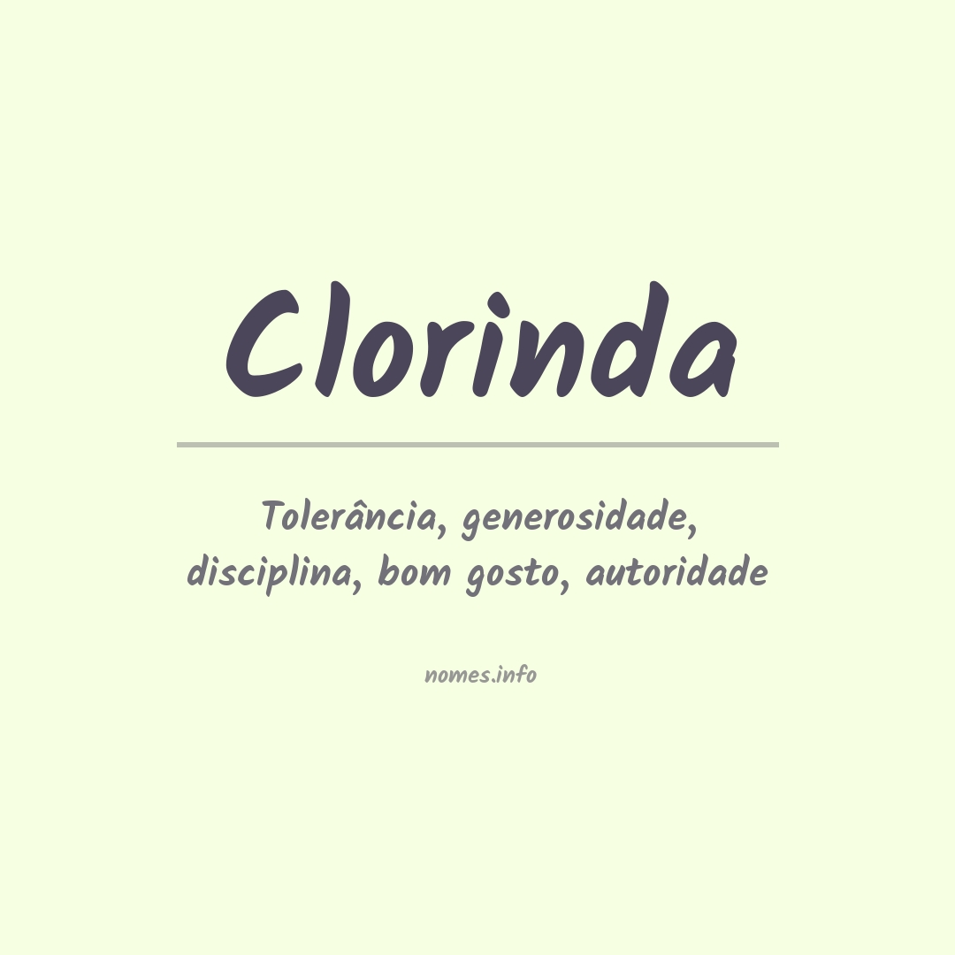 Significado do nome Clorinda