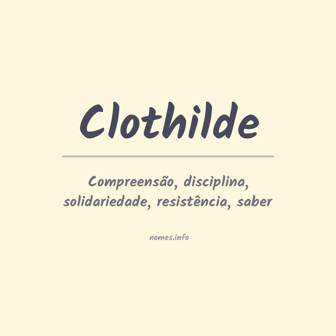 Significado do nome Clothilde