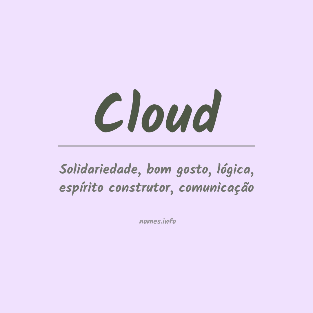 Significado do nome Cloud
