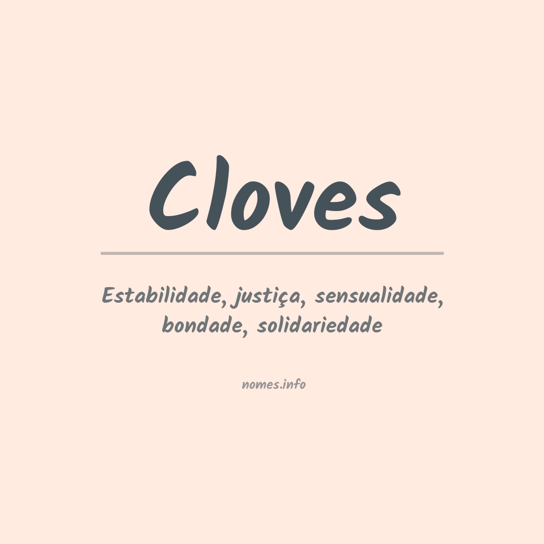 Significado do nome Cloves