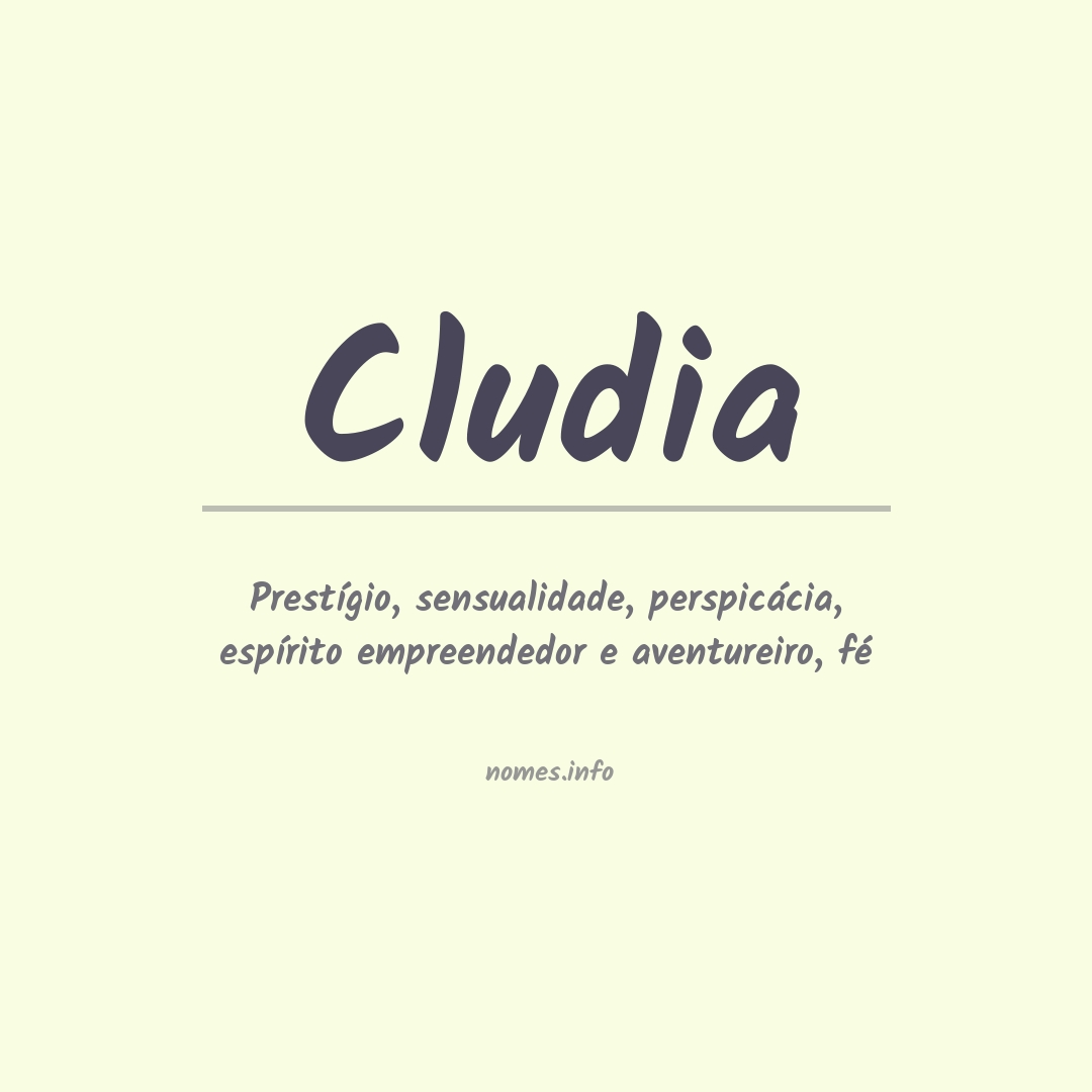 Significado do nome Cludia