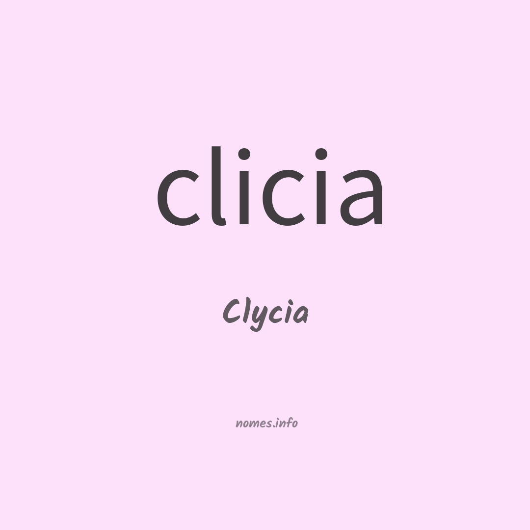 Clycia em chinês