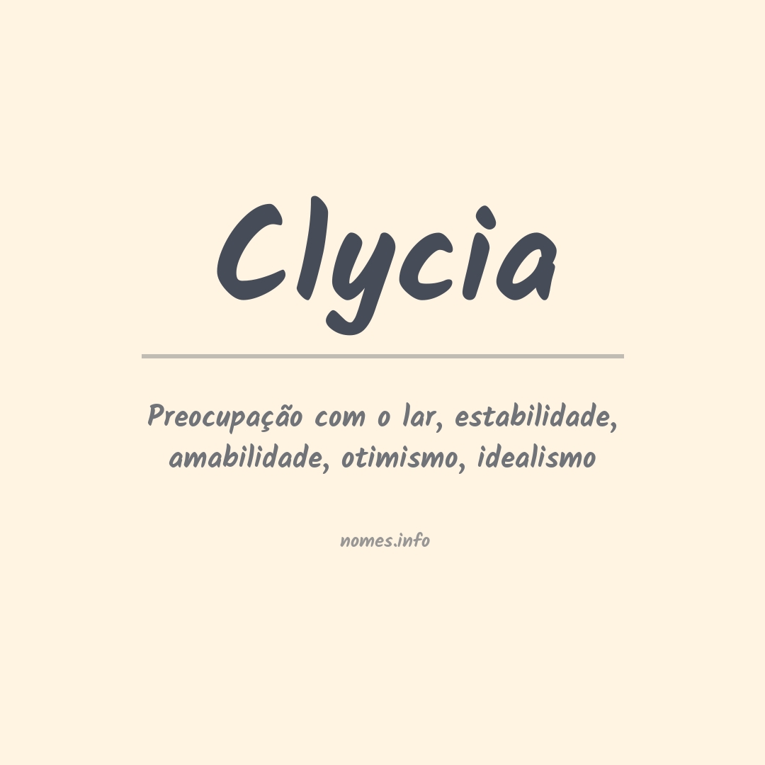 Significado do nome Clycia