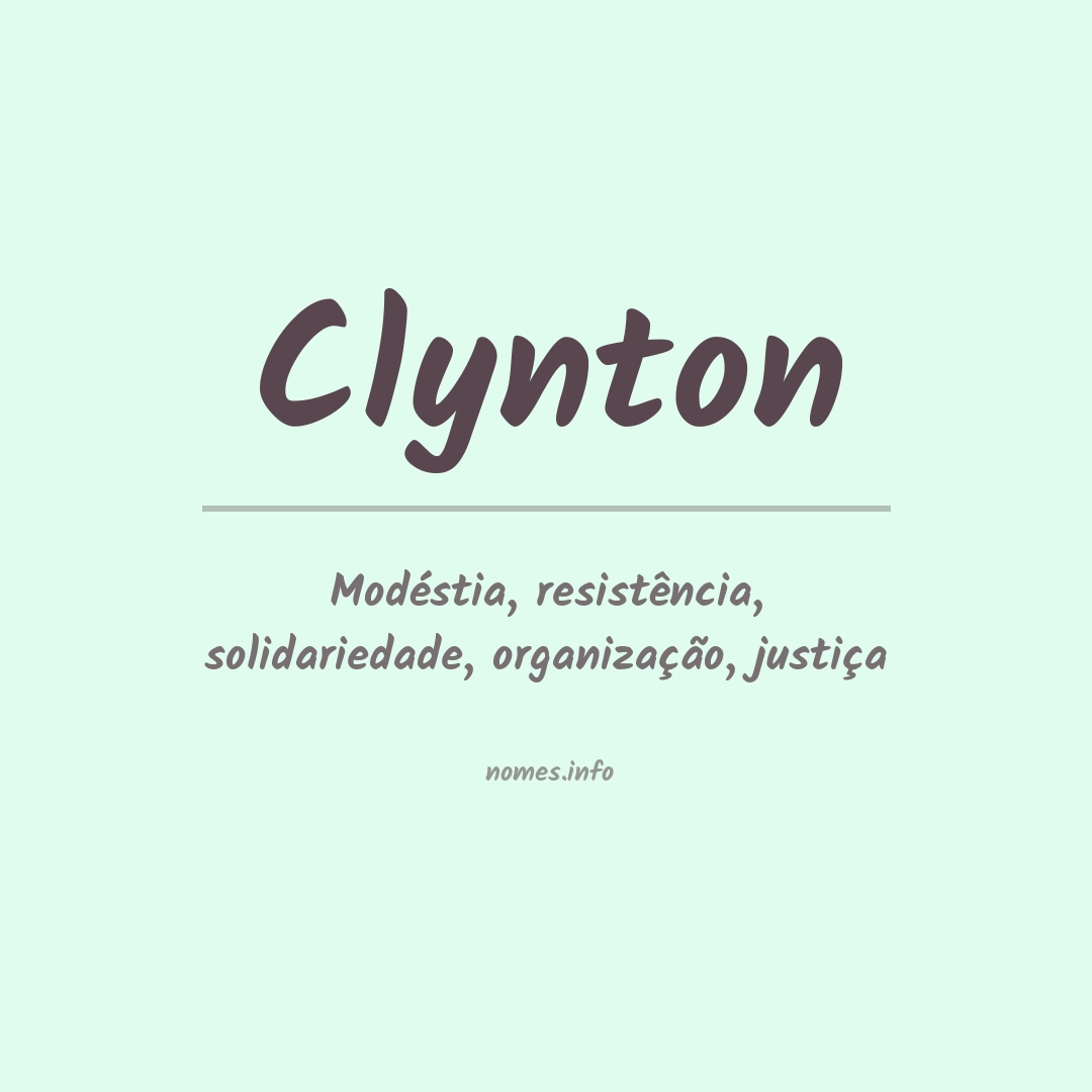 Significado do nome Clynton