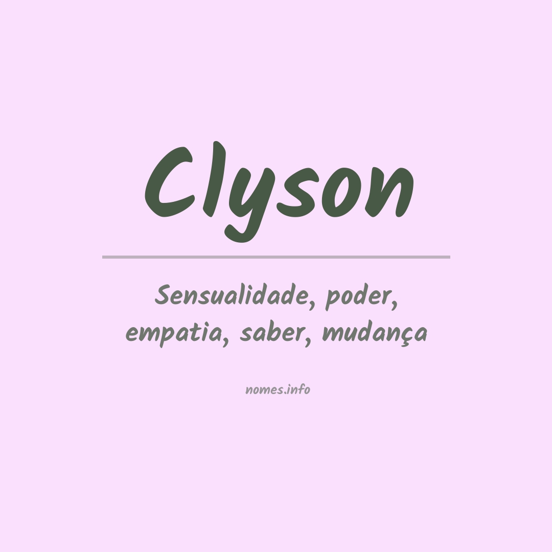 Significado do nome Clyson