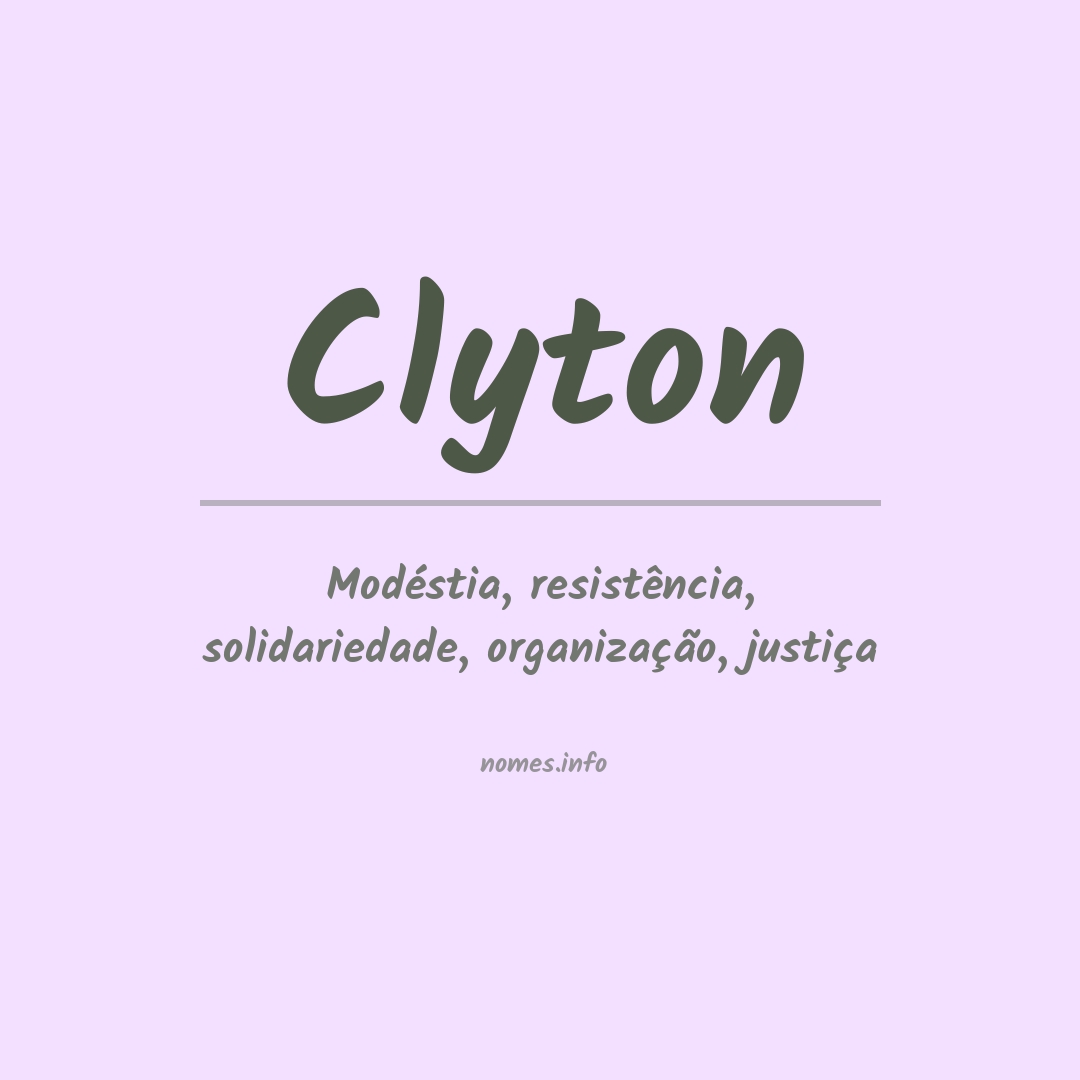 Significado do nome Clyton