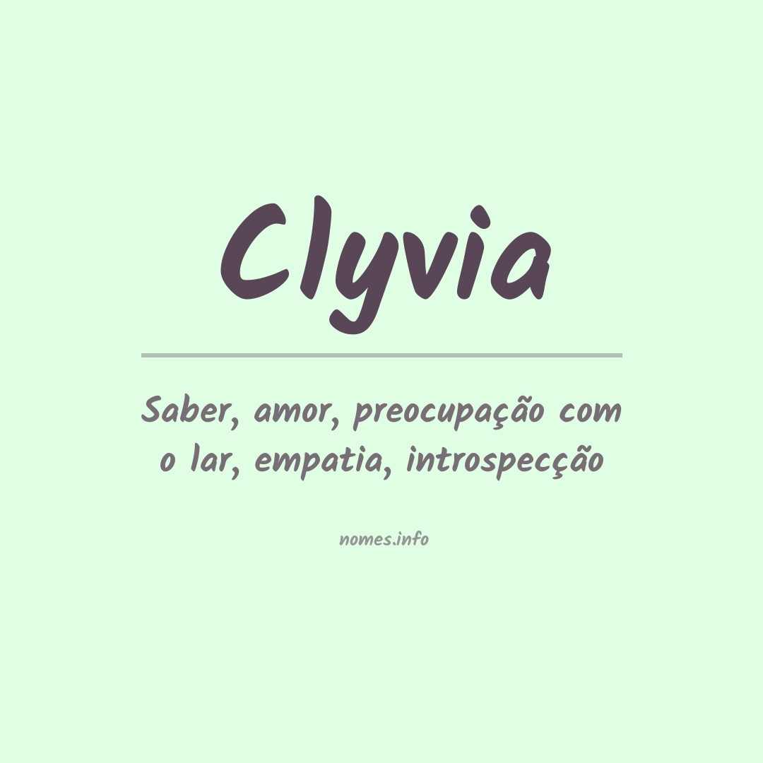 Significado do nome Clyvia