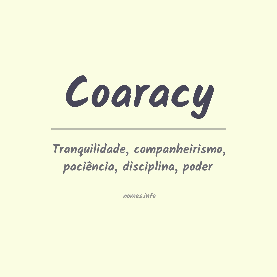 Significado do nome Coaracy
