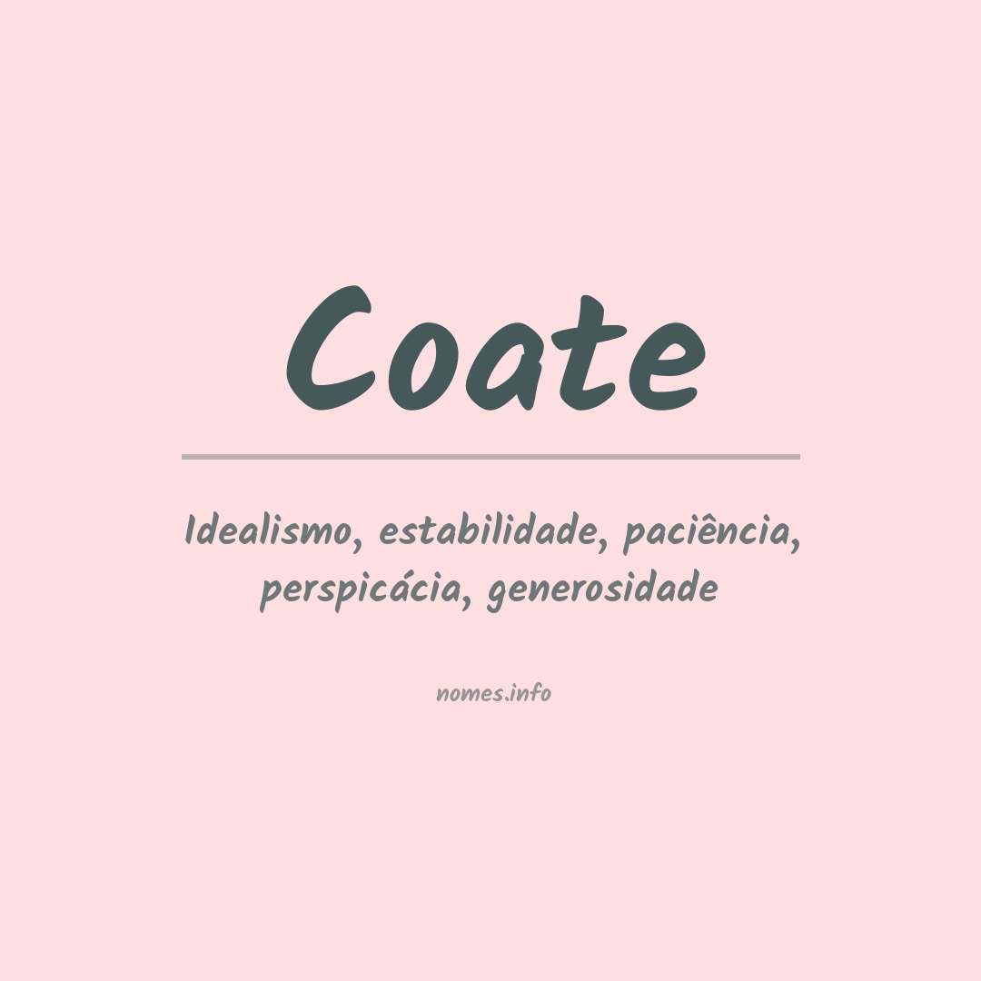 Significado do nome Coate