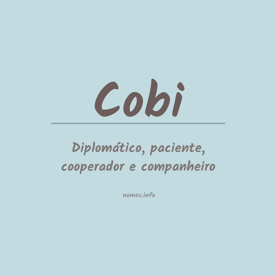 Significado do nome Cobi
