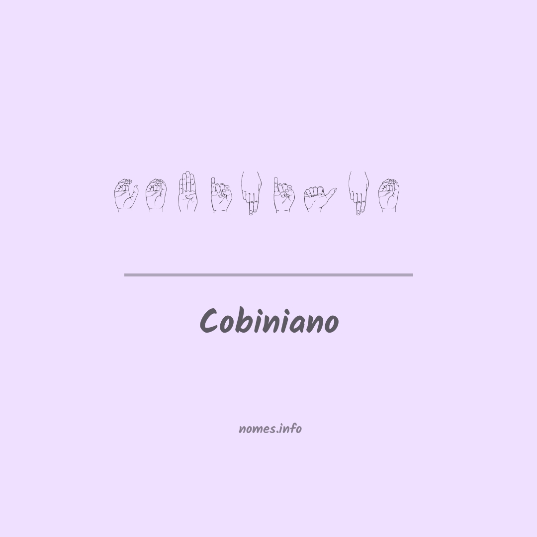 Cobiniano em Libras