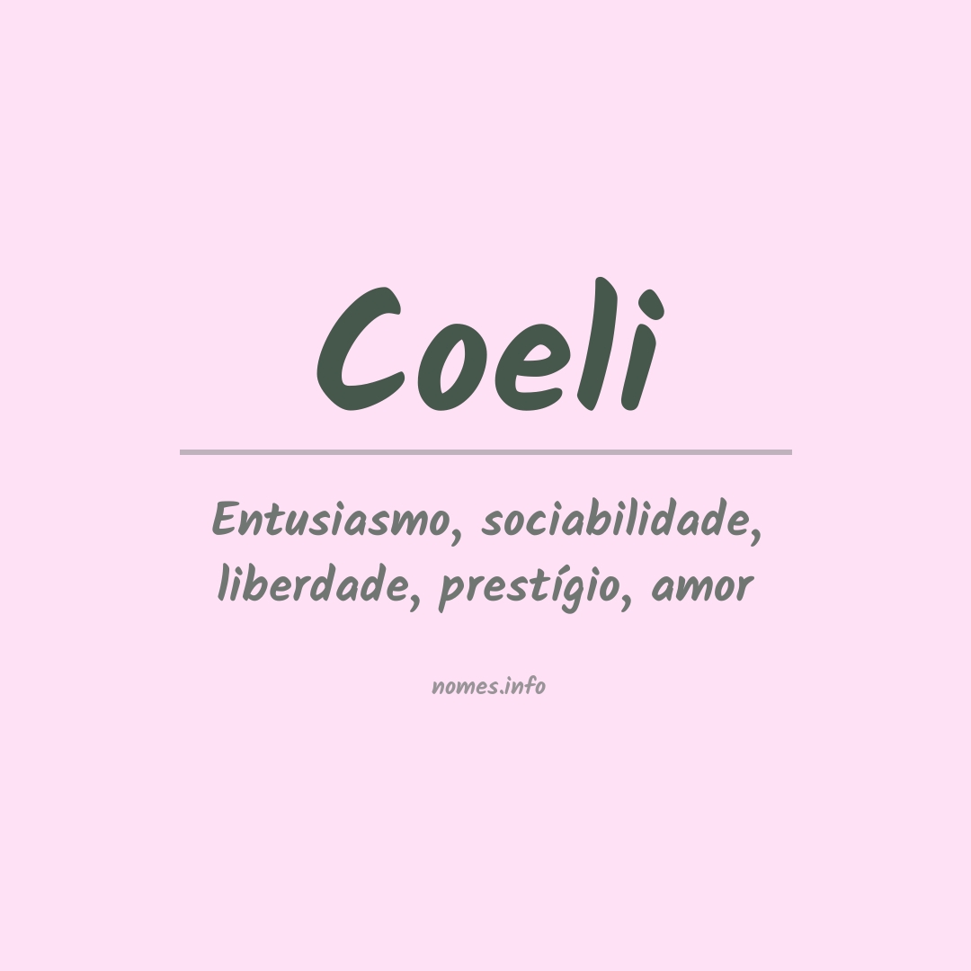 Significado do nome Coeli