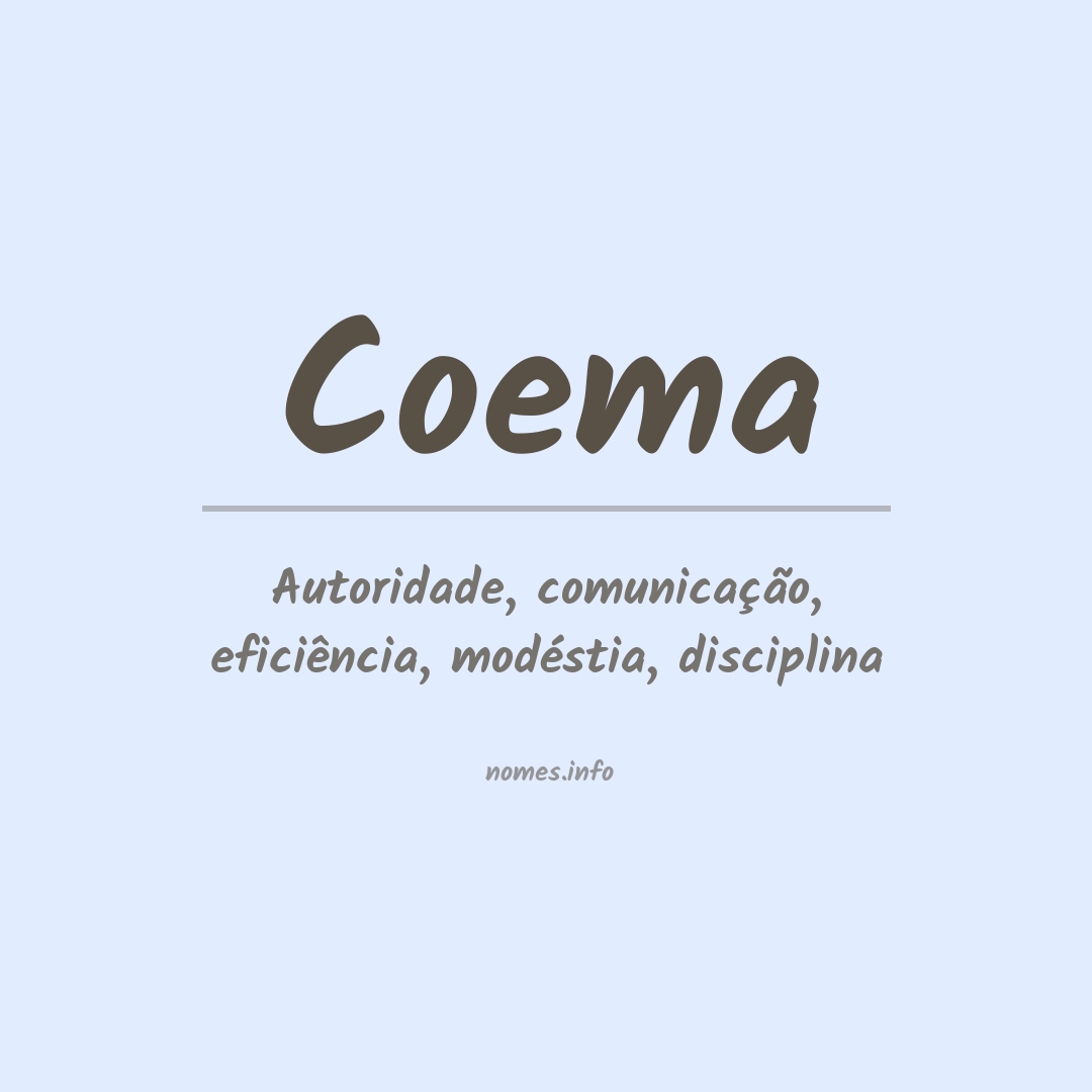 Significado do nome Coema