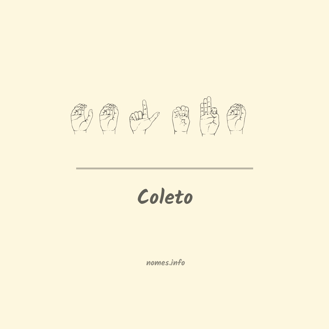 Coleto em Libras