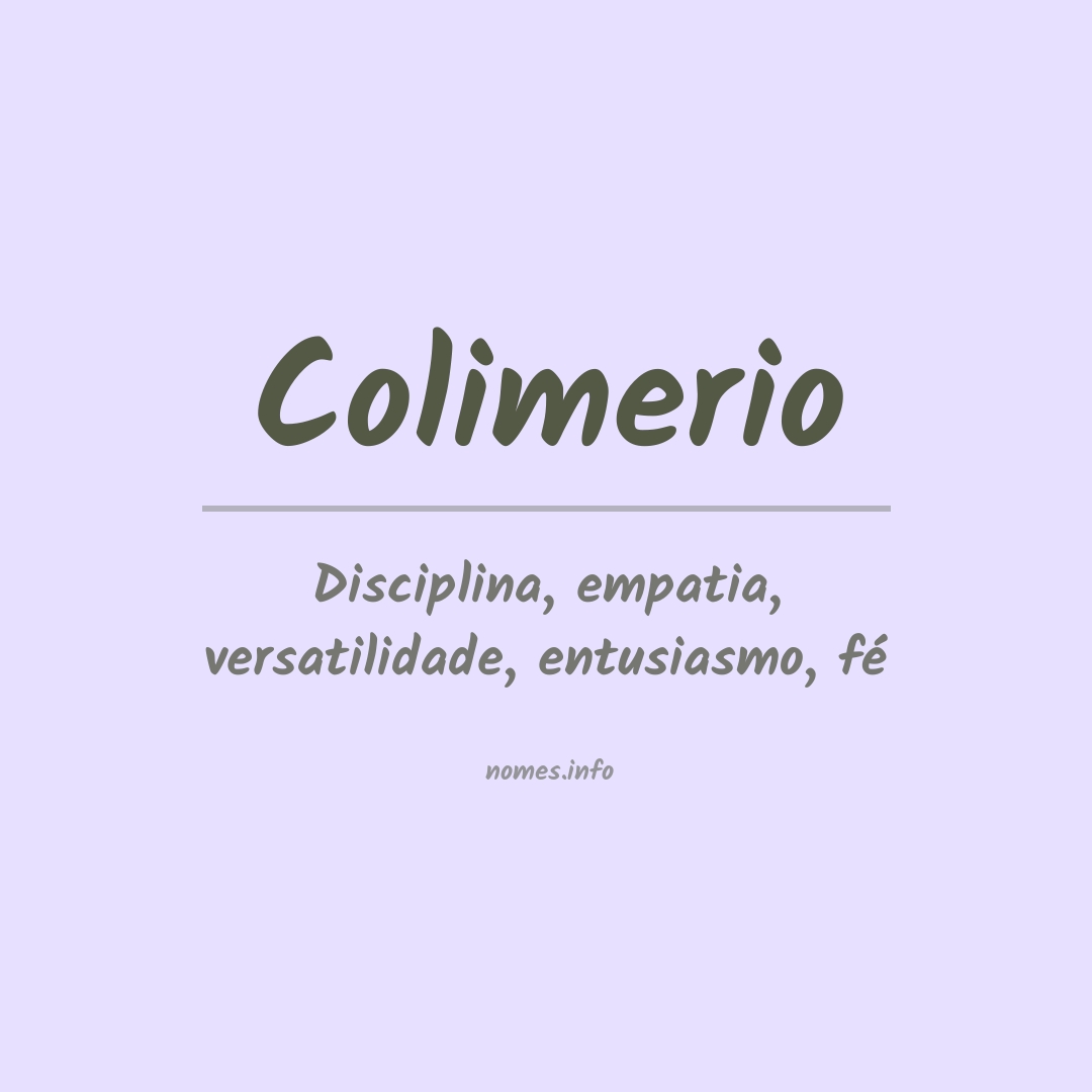Significado do nome Colimerio