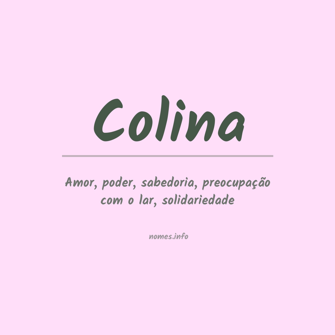 Significado do nome Colina