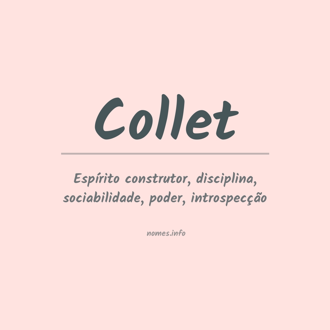 Significado do nome Collet