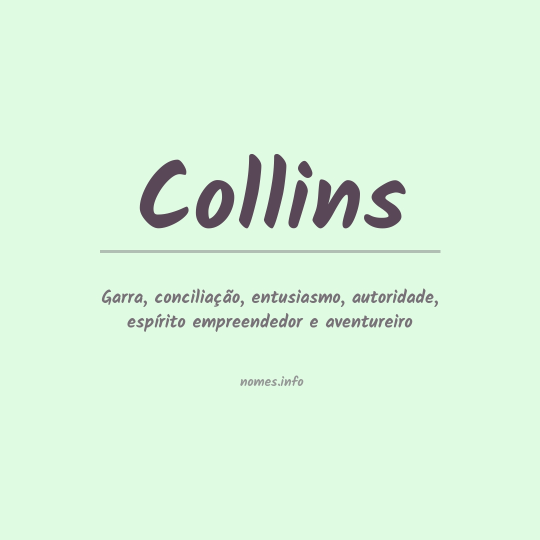 Significado do nome Collins