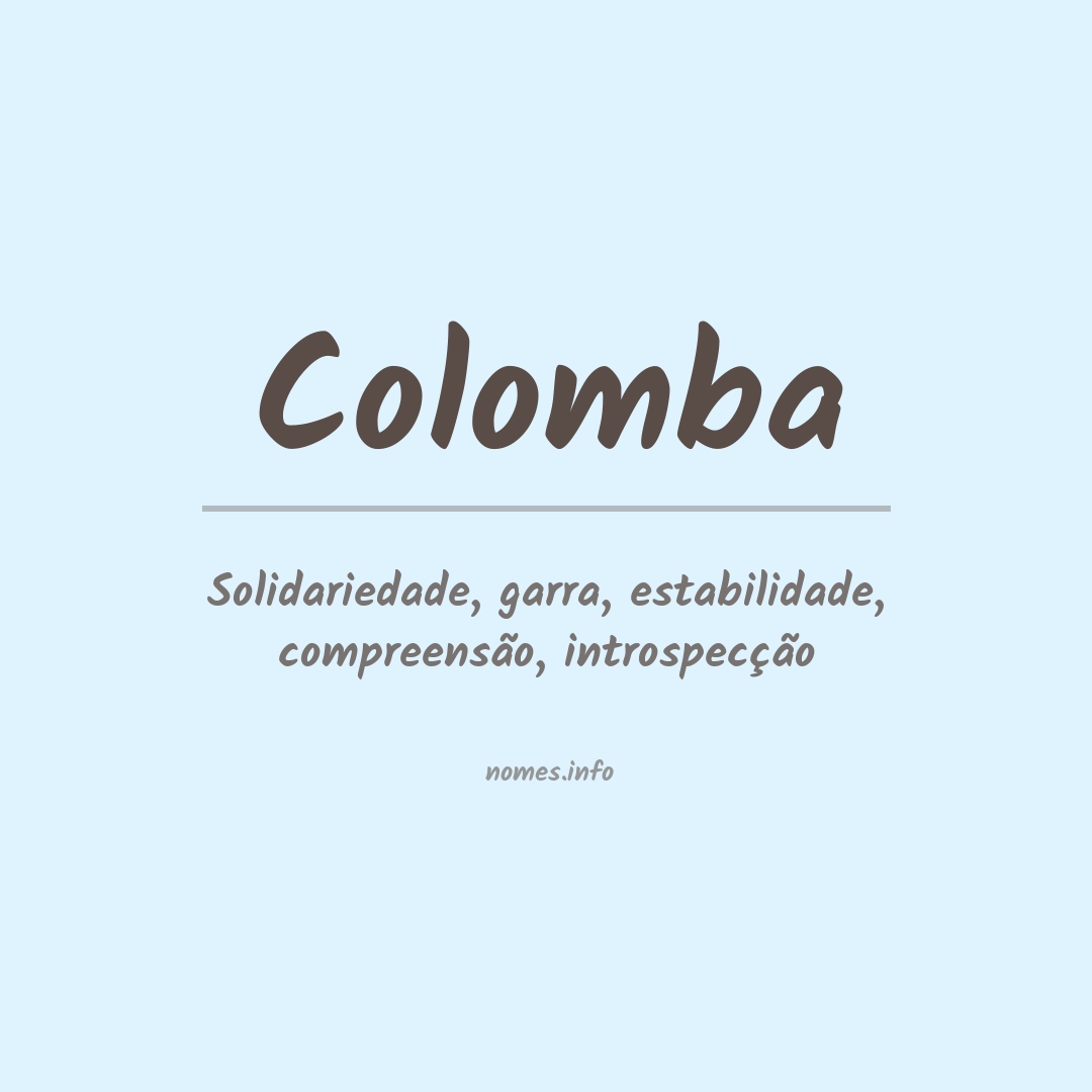 Significado do nome Colomba