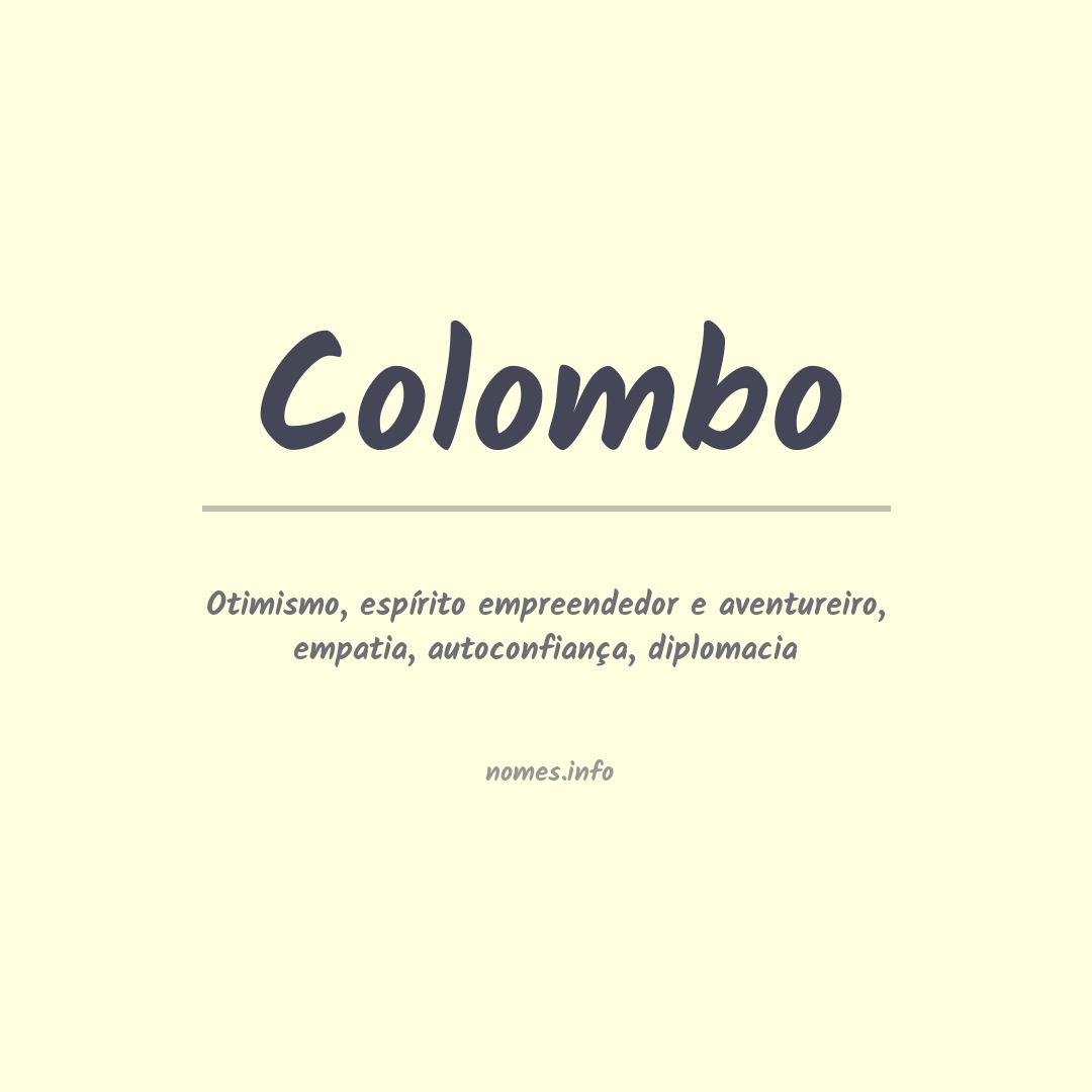 Significado do nome Colombo