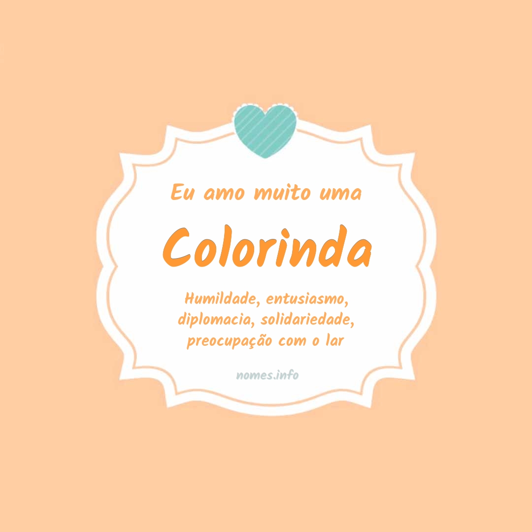 Eu amo muito Colorinda
