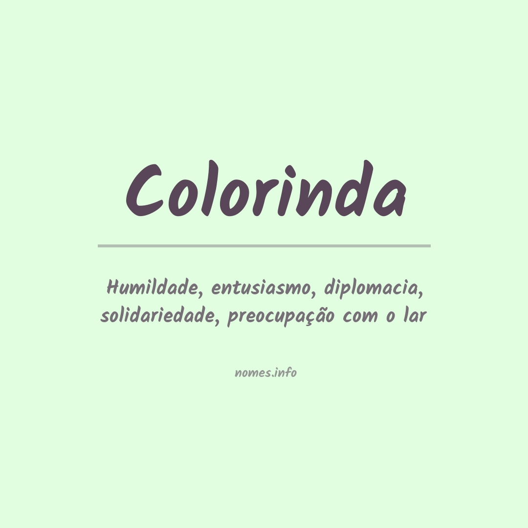 Significado do nome Colorinda
