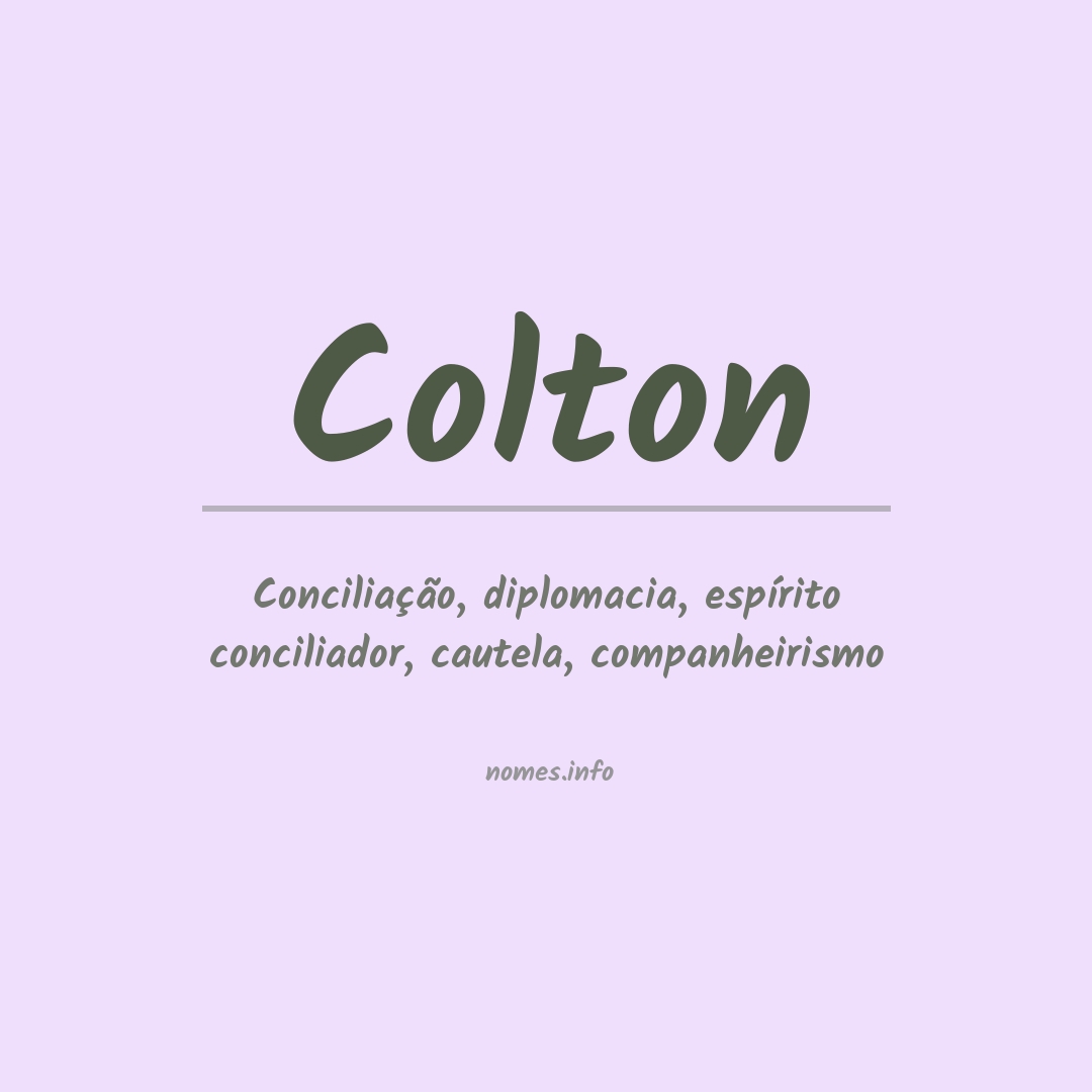 Significado do nome Colton