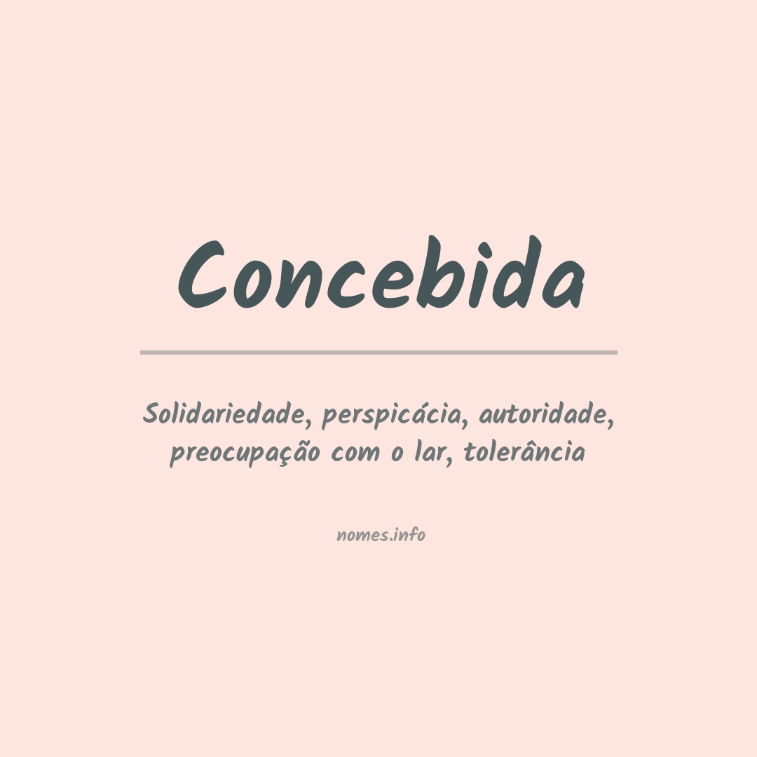 Significado do nome Concebida