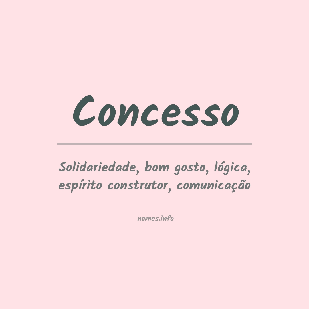 Significado do nome Concesso