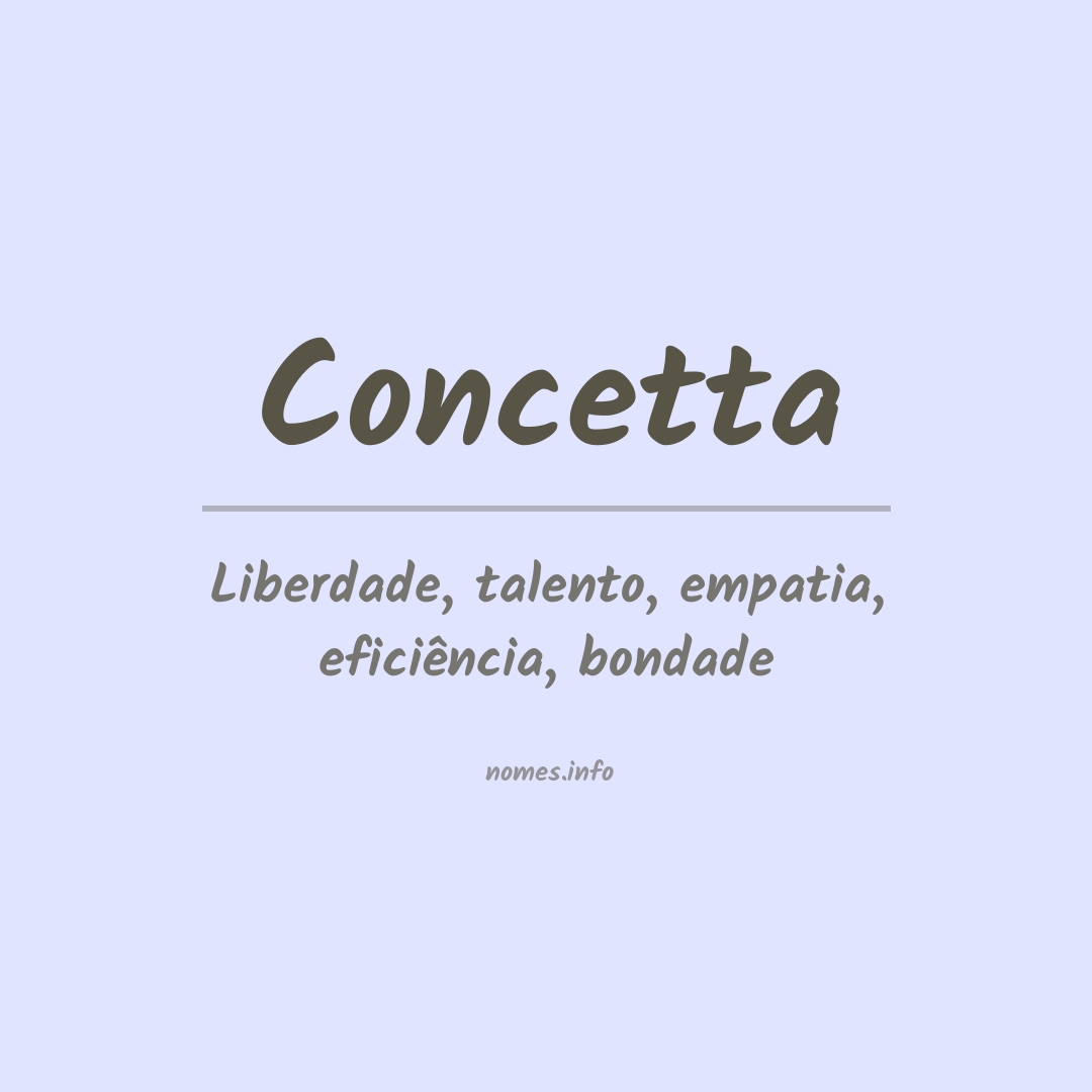 Significado do nome Concetta