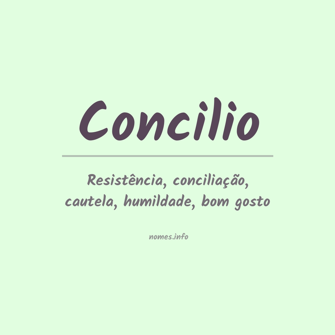 Significado do nome Concilio
