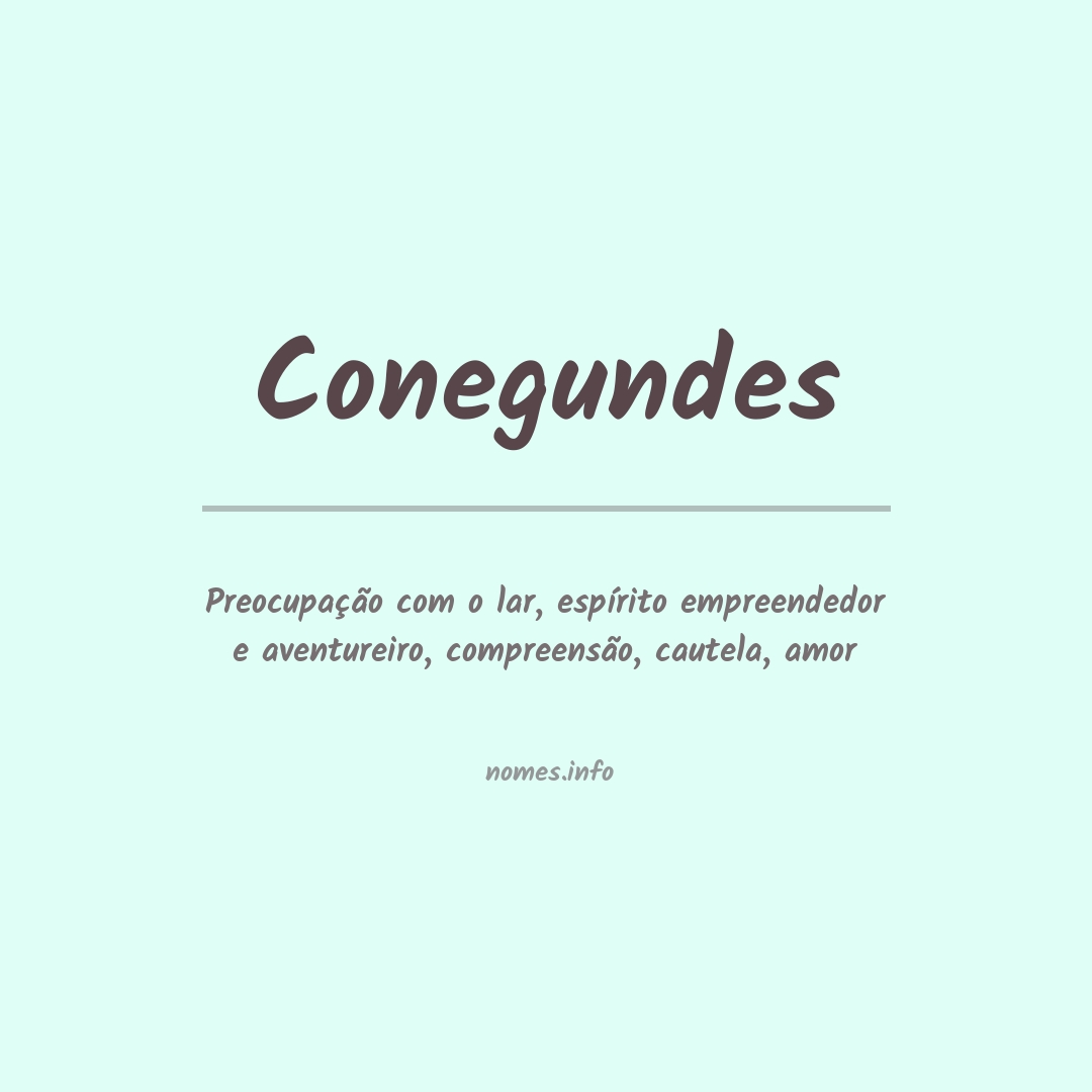 Significado do nome Conegundes